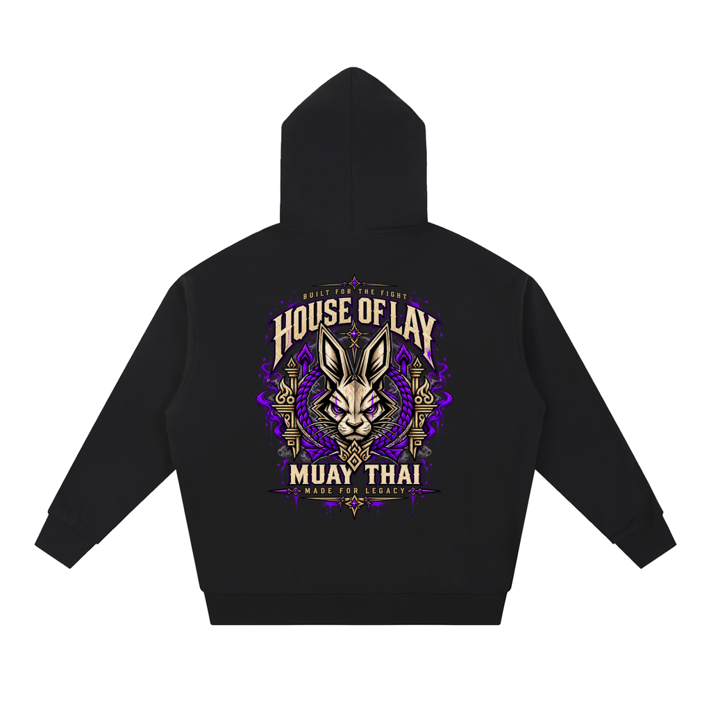 Discipline Heavyweight Hoodie — Black / Royal Purple