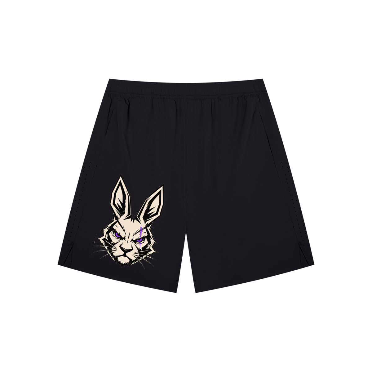 House of Lay Core Performance Shorts in black, front product view