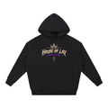 Discipline Heavyweight Hoodie — Black / Royal Purple